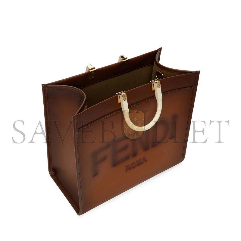 FENDI BROWN LARGE SUNSHINE TOTE (40.5*35*21.5cm) 
